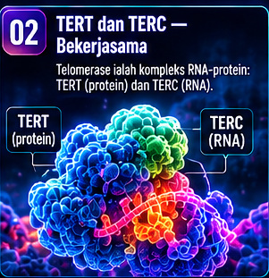 TERT dan TERC — protein dan RNA bekerjasama