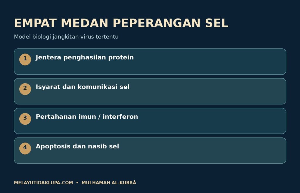 Empat medan biologi yang dibincangkan dalam bab ini.