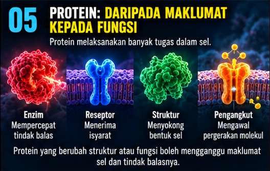 Visual 05: Protein: Daripada Maklumat kepada Fungsi