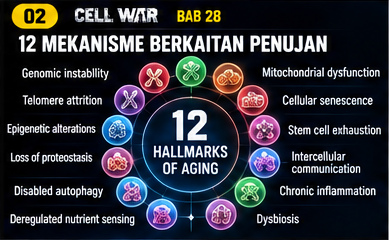 CELL WAR BAB 28 — Visual 02: PENUAAN BUKAN DISEBABKAN SATU MEKANISME SAHAJA