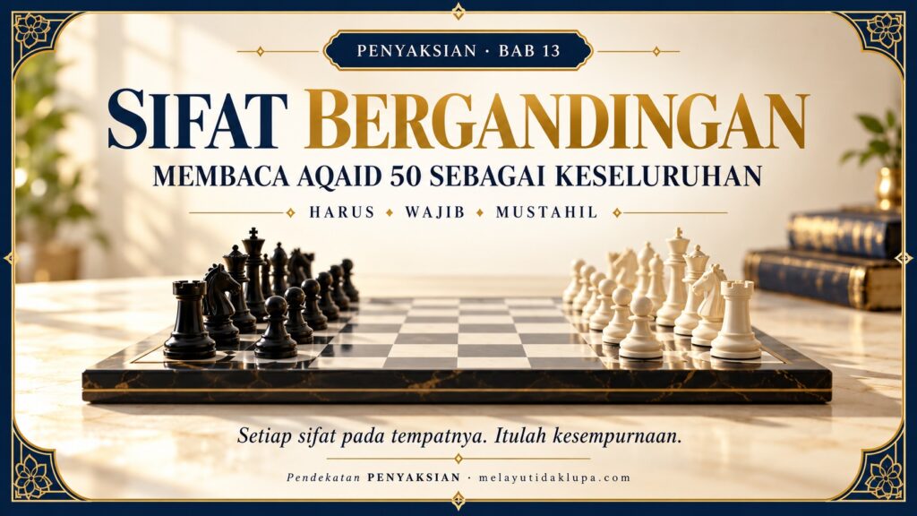 Sifat bergandingan: papan catur sebagai analogi keseluruhan
