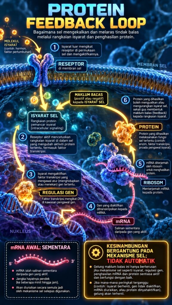 Protein Feedback Loop — maklum balas isyarat dan pengawalan sel